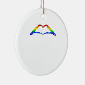 Bone Hands Heart Classic Keramisch Ornament (Rechts)