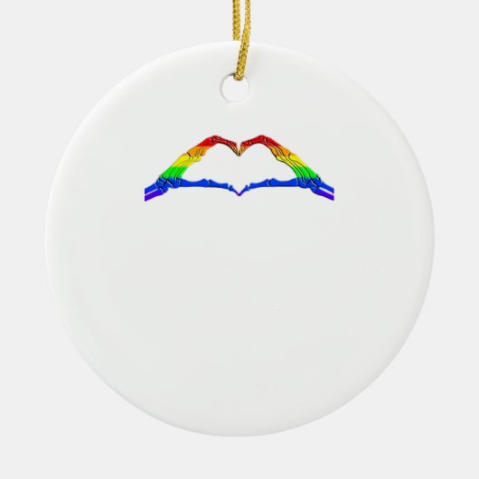 Bone Hands Heart Classic Keramisch Ornament (Voorkant)