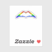 Bone Hands Heart Classic Sticker (Vel)