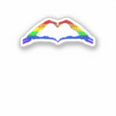 Bone Hands Heart Classic Sticker (Voorkant)