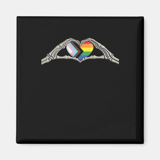 Bone Hands Heart Pride Progress Magneet (Voorkant)