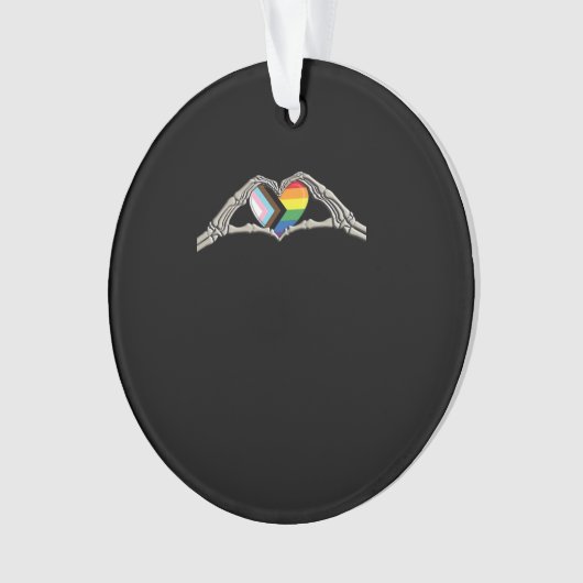 Bone Hands Heart Pride Progress Ornament (voorkant)