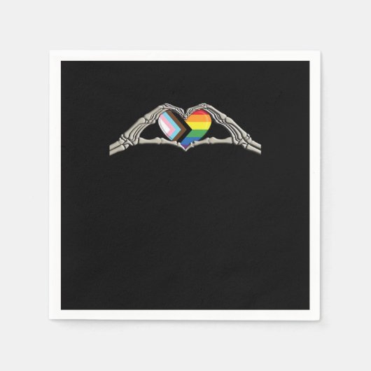 Bone Hands Heart Pride Progress Servet (Voorkant)