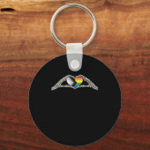 Bone Hands Heart Pride Progress Sleutelhanger (Voorkant)