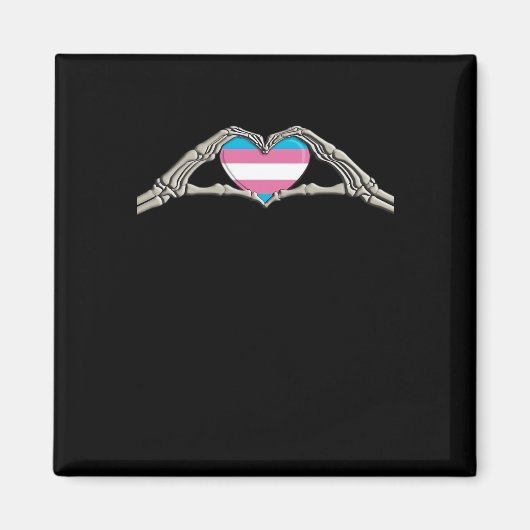 Bone Hands Heart Transgender Gothic Magneet (Voorkant)