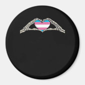 Bone Hands Heart Transgender Gothic Magneet (Voorkant)