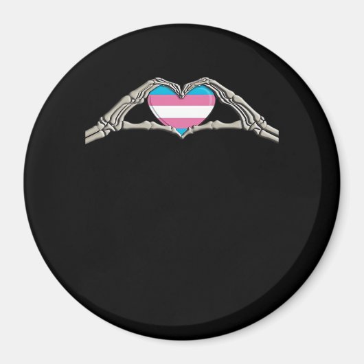 Bone Hands Heart Transgender Gothic Magneet (Voorkant)