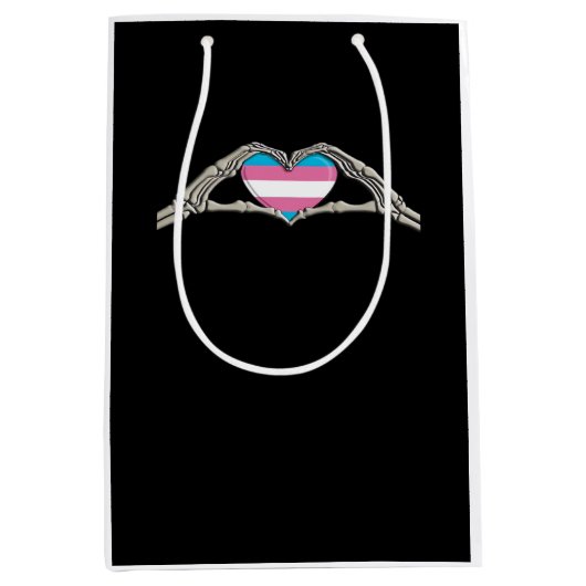 Bone Hands Heart Transgender Gothic Medium Cadeauzakje (Voorkant)