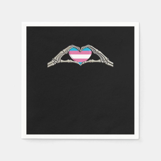 Bone Hands Heart Transgender Gothic Servet (Voorkant)