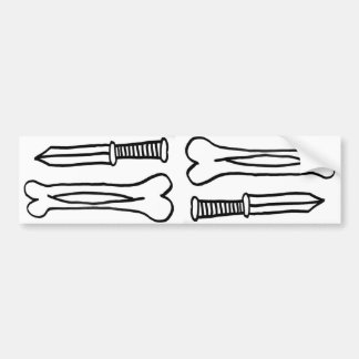 Bone Knife X 2 Bumpersticker