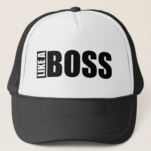 Boné "LIKE A BOSS" Trucker Pet (Voorkant)