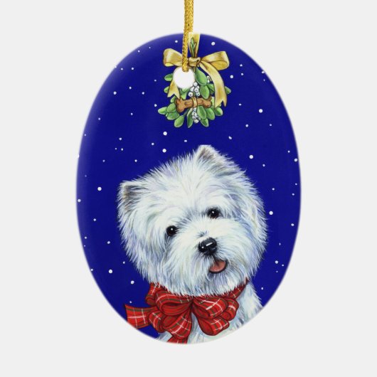 Bone Noel Westie Ornament van Borgo (Voorkant)