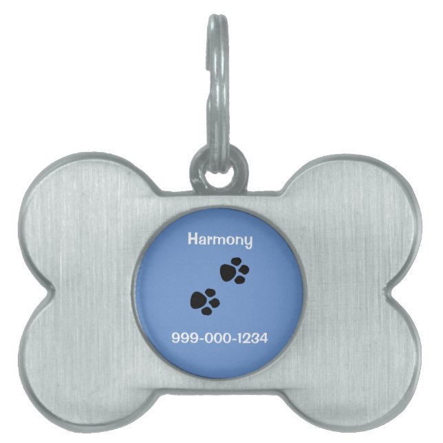 Bone Shaped Framed PET Tag Huisdieren Naamplaatje (voorkant)