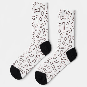 Bone Silhouettes - Minimal Dog Design Sokken