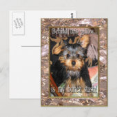 Bone Stash Yorkie Briefkaart (Voorkant / Achterkant)
