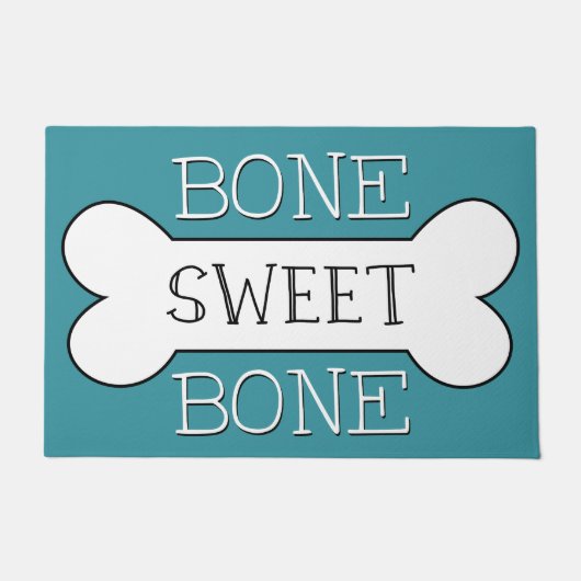 Bone Sweet Bone Dog Welkom Mat - kies uw kleur (Voorkant)