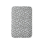 Bone Textern Pattern Greyscale Badmat (Voorkant Verticaal)