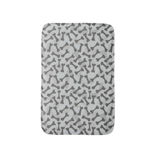 Bone Textern Pattern Greyscale Badmat (Voorkant Verticaal)