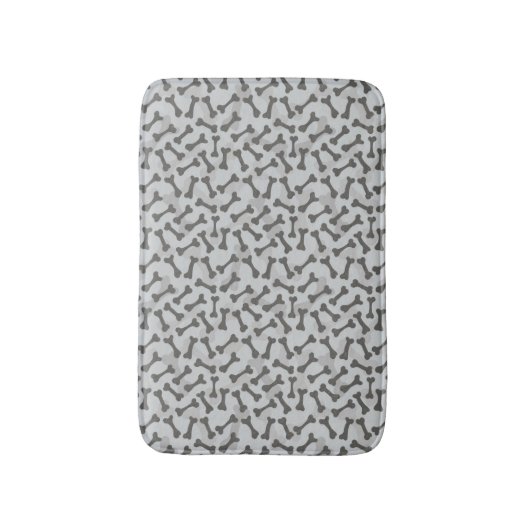 Bone Textern Pattern Greyscale Badmat (Voorkant Verticaal)