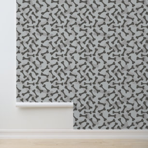 Bone Textern Pattern Greyscale Behang