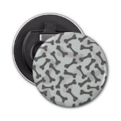 Bone Textern Pattern Greyscale Button Flesopener (Voorkant)