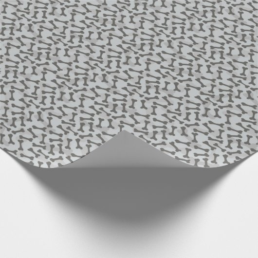 Bone Textern Pattern Greyscale Cadeaupapier (Hoek)