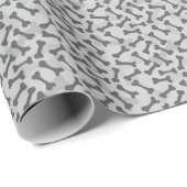 Bone Textern Pattern Greyscale Cadeaupapier (Rol Hoek)
