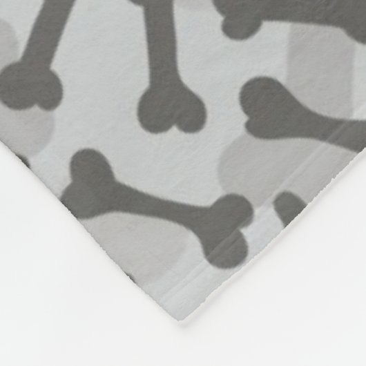 Bone Textern Pattern Greyscale Fleece Deken (Hoek)