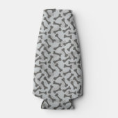 Bone Textern Pattern Greyscale Flesjeskoeler (Voorkant)