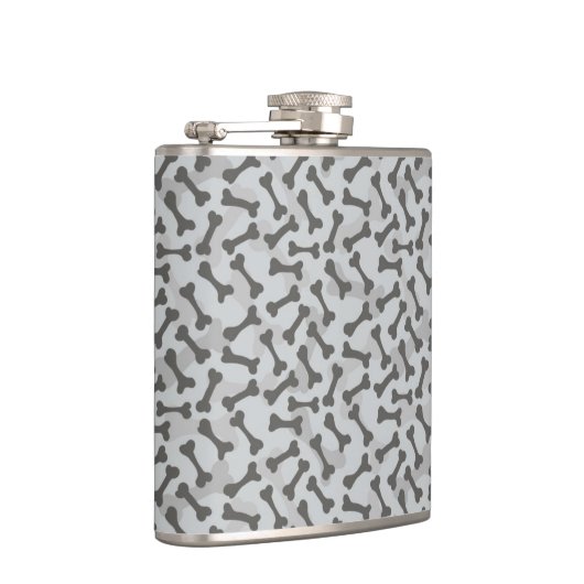 Bone Textern Pattern Greyscale Heupfles (Rechts)