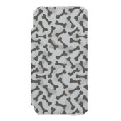 Bone Textern Pattern Greyscale Incipio iPhone Portemonnee Hoesje (Voorkant Agenda)