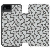 Bone Textern Pattern Greyscale Incipio iPhone Portemonnee Hoesje (Agenda Open)