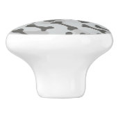 Bone Textern Pattern Greyscale Keramische Knop (Zijkant)