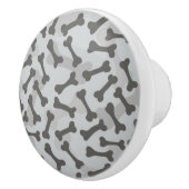 Bone Textern Pattern Greyscale Keramische Knop (Rechts)