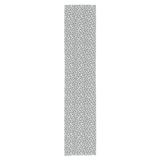 Bone Textern Pattern Greyscale Korte Tafelloper (Voorkant)