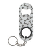 Bone Textern Pattern Greyscale Mini Flessenopener (Voorkant)