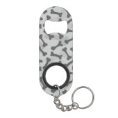 Bone Textern Pattern Greyscale Mini Flessenopener (Achterkant)