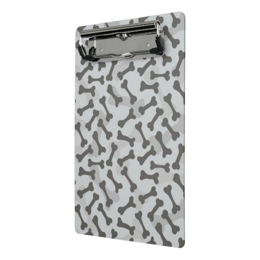Bone Textern Pattern Greyscale Mini Klembord (Angled2)