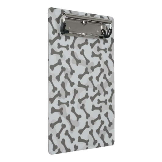 Bone Textern Pattern Greyscale Mini Klembord (Schuin)