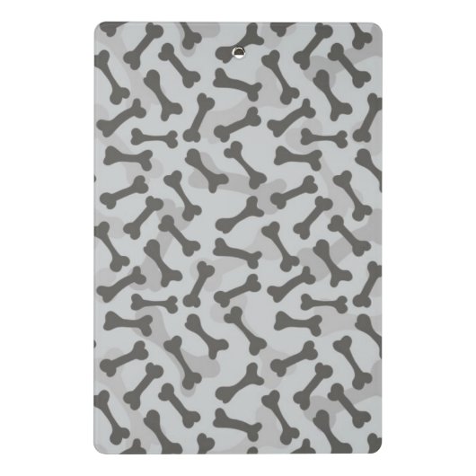 Bone Textern Pattern Greyscale Mini Klembord (Achterkant)