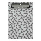 Bone Textern Pattern Greyscale Mini Klembord (Voorkant)