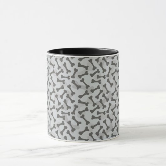 Bone Textern Pattern Greyscale Mok (Midden)