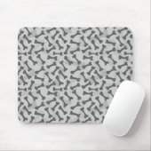 Bone Textern Pattern Greyscale Muismat (Met muis)