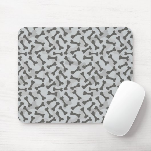 Bone Textern Pattern Greyscale Muismat (Met muis)