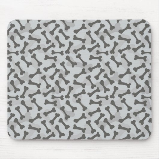 Bone Textern Pattern Greyscale Muismat (Voorkant)