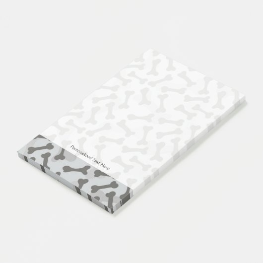 Bone Textern Pattern Greyscale Post-it® Notes (Schuin)