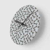 Bone Textern Pattern Greyscale Ronde Klok (Hoek)