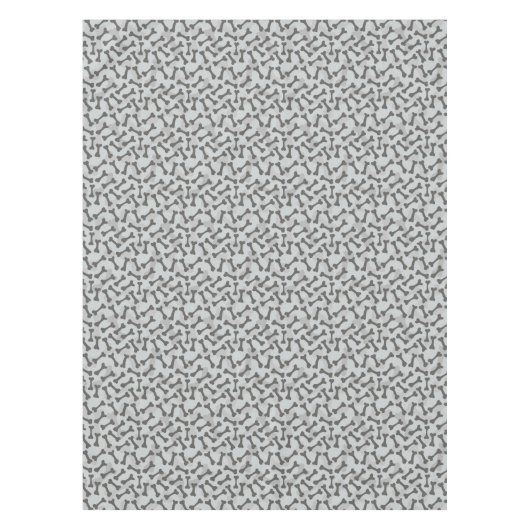 Bone Textern Pattern Greyscale Tafelkleed (Voorkant)