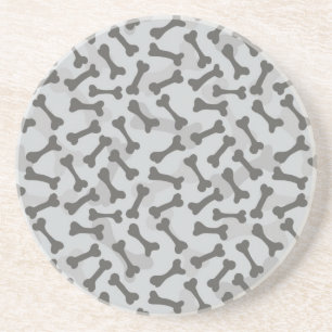 Bone Textern Pattern Greyscale Zandsteen Onderzetter