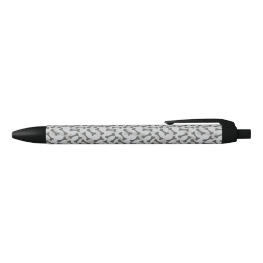 Bone Textern Pattern Greyscale Zwarte Inkt Pen (Bovenkant)